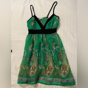 Vibrant Green Paisley babydoll top/dress